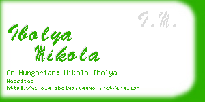 ibolya mikola business card